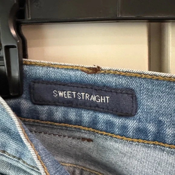 Lucky Brand Blue Straight Leg Jeans Distressed Casual - Picture 3 of 4